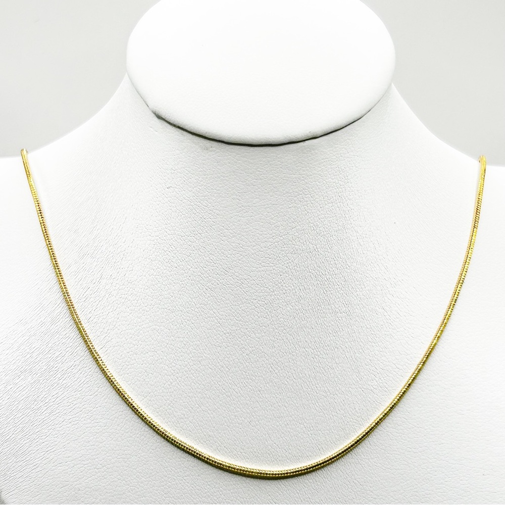 NWT stainless steel 14 K gold plated snake chain 1.2mm 18”